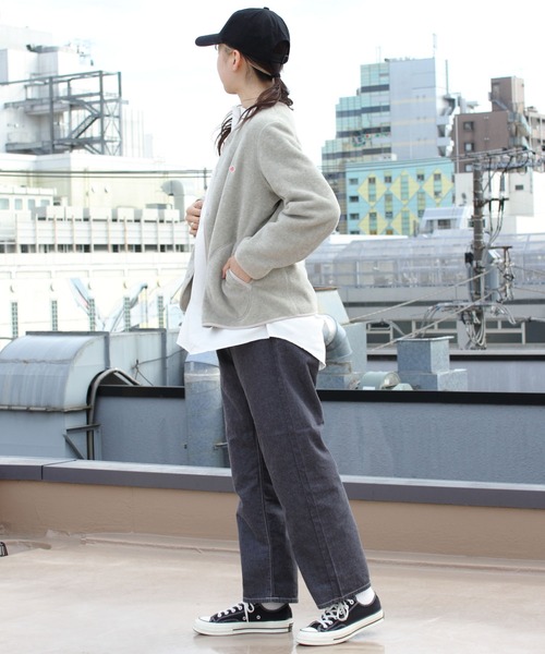 DANTON/ダントン フリースカラーレスジャケット FLEECE COLLARLESS