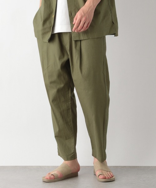 GLOBAL WORK（グローバルワーク）の「フレンチリネン混リラックスパンツ/950425（スラックス・メンズ・ダークブラウン/ベージュ/カーキ/その他・SMALL/MEDIUM/LARGE/X-LARGE）」の3枚目の写真