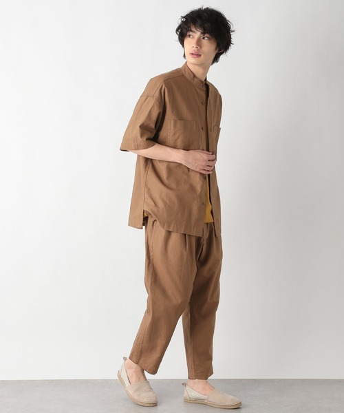 GLOBAL WORK（グローバルワーク）の「フレンチリネン混リラックスパンツ/950425（スラックス・メンズ・ダークブラウン/ベージュ/カーキ/その他・SMALL/MEDIUM/LARGE/X-LARGE）」の7枚目の写真