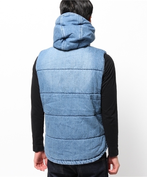 ALDIES（アールディーズ）の「Flipster Vest 中綿入り加工デニムベスト（ベスト・メンズ・ブルー/ブラック/ネイビー・SMALL/MEDIUM/LARGE）」の14枚目の写真