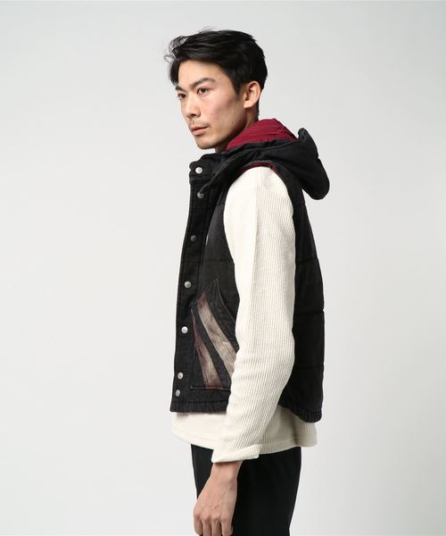 ALDIES（アールディーズ）の「Flipster Vest 中綿入り加工デニムベスト（ベスト・メンズ・ブルー/ブラック/ネイビー・SMALL/MEDIUM/LARGE）」の17枚目の写真