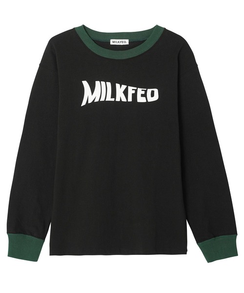 MILKFED.(ミルクフェド)の「RINGER L/S TOP(Tシャツ/カットソー・レディース・ホワイト/ブラック・ONE SIZE)」の8枚目の写真