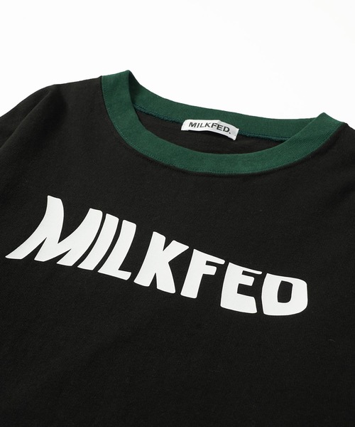 MILKFED.(ミルクフェド)の「RINGER L/S TOP(Tシャツ/カットソー・レディース・ホワイト/ブラック・ONE SIZE)」の10枚目の写真