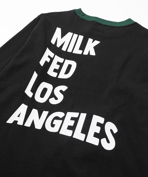MILKFED.(ミルクフェド)の「RINGER L/S TOP(Tシャツ/カットソー・レディース・ホワイト/ブラック・ONE SIZE)」の4枚目の写真