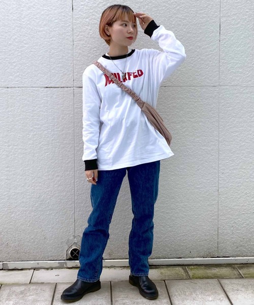 MILKFED.(ミルクフェド)の「RINGER L/S TOP(Tシャツ/カットソー・レディース・ホワイト/ブラック・ONE SIZE)」の22枚目の写真