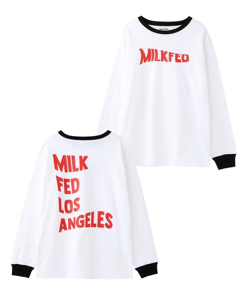 MILKFED.(ミルクフェド)の「RINGER L/S TOP(Tシャツ/カットソー・レディース・ホワイト/ブラック・ONE SIZE)」の20枚目の写真
