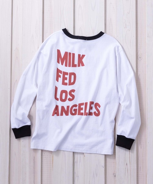 MILKFED.(ミルクフェド)の「RINGER L/S TOP(Tシャツ/カットソー・レディース・ホワイト/ブラック・ONE SIZE)」の18枚目の写真