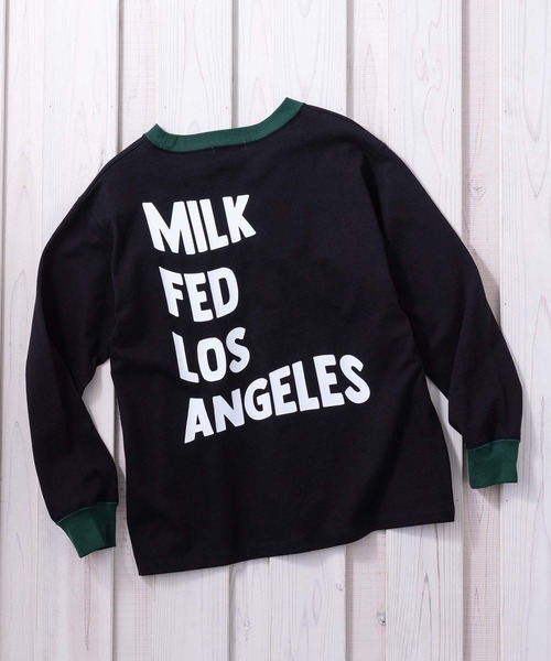 MILKFED.(ミルクフェド)の「RINGER L/S TOP(Tシャツ/カットソー・レディース・ホワイト/ブラック・ONE SIZE)」の17枚目の写真