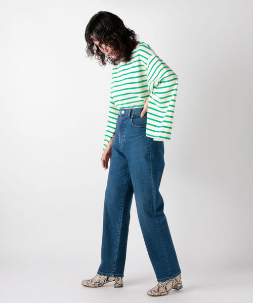 NOLLEY’S（ノーリーズ）の「スリットスリーブボーダープルオーバーカットソー（Tシャツ/カットソー・レディース・ブラック系その他3/グリーン系その他3/ブルー系その他3/ピンク系その他3・FREE）」の6枚目の写真