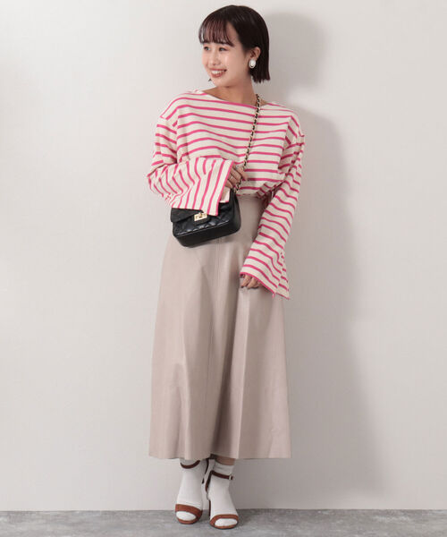 NOLLEY’S（ノーリーズ）の「スリットスリーブボーダープルオーバーカットソー（Tシャツ/カットソー・レディース・ブラック系その他3/グリーン系その他3/ブルー系その他3/ピンク系その他3・FREE）」の11枚目の写真