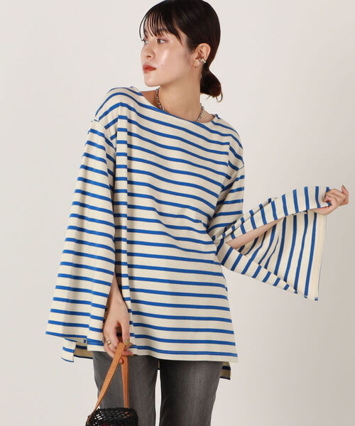 NOLLEY’S（ノーリーズ）の「スリットスリーブボーダープルオーバーカットソー（Tシャツ/カットソー・レディース・ブラック系その他3/グリーン系その他3/ブルー系その他3/ピンク系その他3・FREE）」の22枚目の写真