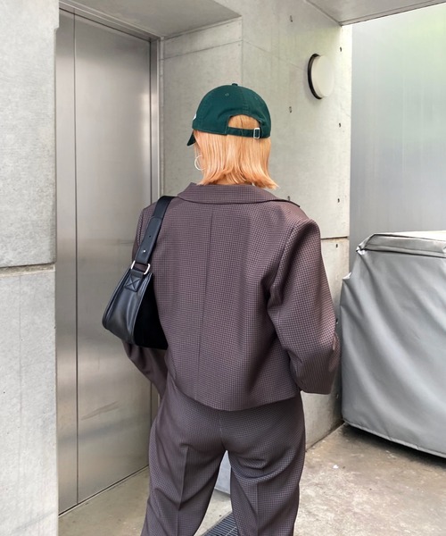 WHO'S WHO gallery(フーズフーギャラリー)の「ショートタブルジャケット(テーラードジャケット・レディース・ダークグリーン/ベージュ/ブラウン・FREE)」の13枚目の写真