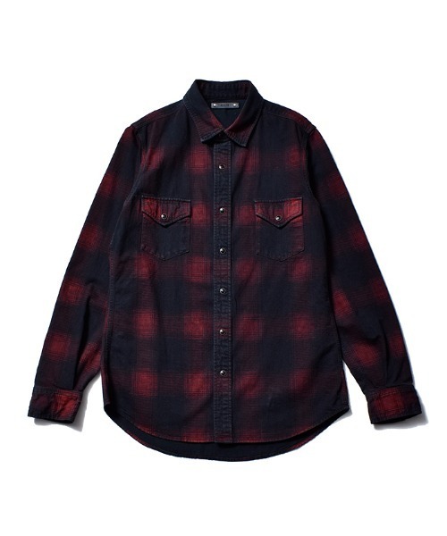マインデニム　Black Denim Check Western SH MINEDENIM（マインデニム）の「Black Denim Check Western SH