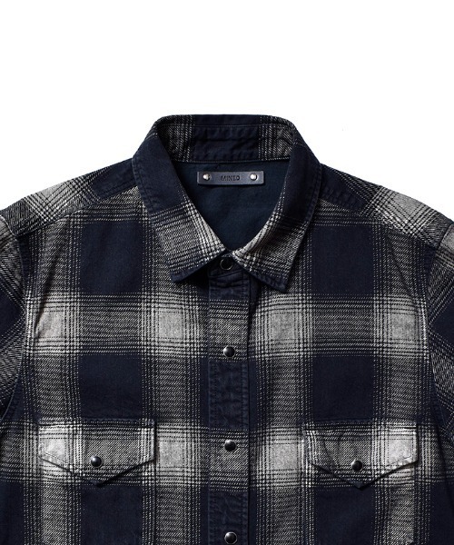 MINEDENIM（マインデニム）の「Black Denim Check Western SH