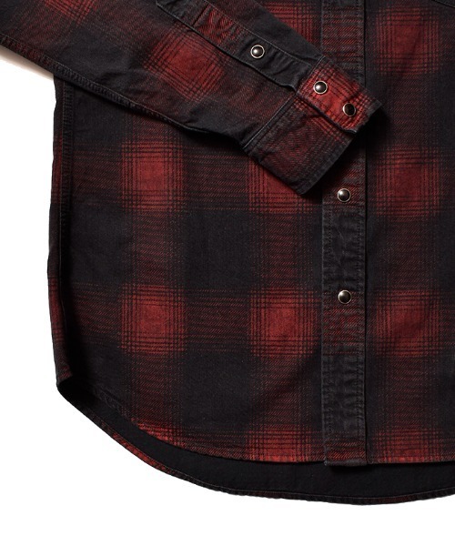 マインデニム　Black Denim Check Western SH MINEDENIM（マインデニム）の「Black Denim Check Western SH