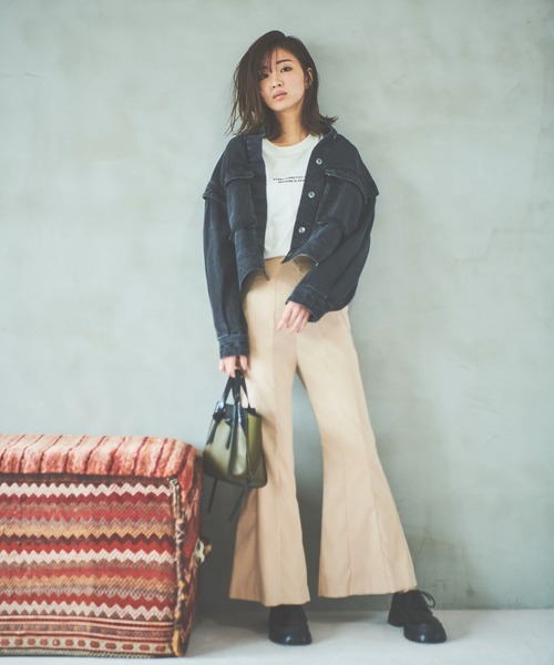 FREE'S MART（フリーズマート）の「【インフルエンサー森下愛里沙さんレコメンド / Sシリーズ対応】◆短丈ボリュームスリーブデニムブルゾン（ブルゾン・レディース・パープル/ネイビー/ブラック系その他・SMALL/MEDIUM）」の12枚目の写真