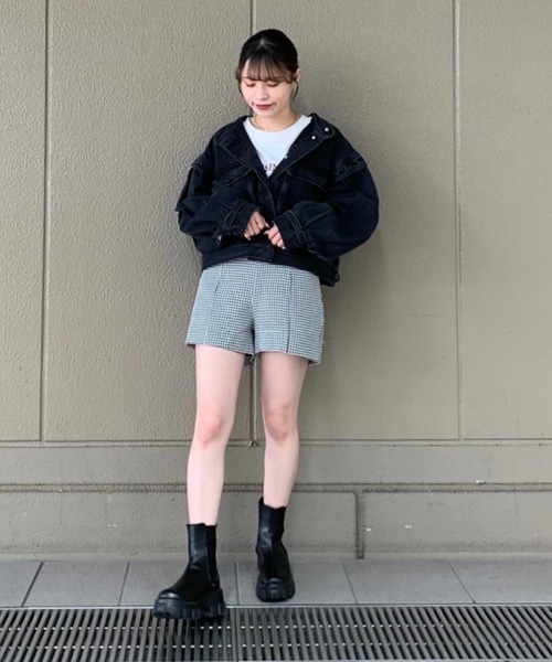 FREE'S MART（フリーズマート）の「【インフルエンサー森下愛里沙さんレコメンド / Sシリーズ対応】◆短丈ボリュームスリーブデニムブルゾン（ブルゾン・レディース・パープル/ネイビー/ブラック系その他・SMALL/MEDIUM）」の20枚目の写真