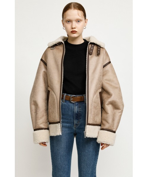 SLY(スライ)の「OVER SIZE B-3/オーバーサイズ(ブルゾン・レディース・ライトピンク/ベージュ/ブラック・1/2)」の19枚目の写真