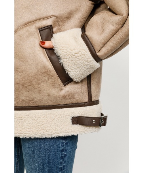 SLY(スライ)の「OVER SIZE B-3/オーバーサイズ(ブルゾン・レディース・ライトピンク/ベージュ/ブラック・1/2)」の20枚目の写真