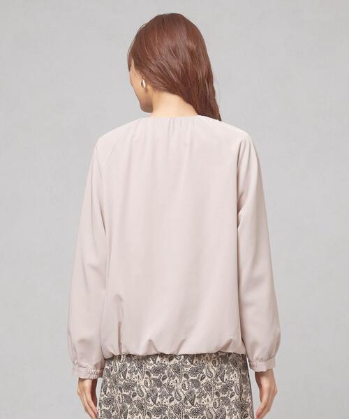 closet story（クローゼットストーリー）の「＜closet story（クローゼットストーリー）＞カルゼ ギャザー ブルゾン -ウォッシャブル-（ブルゾン・レディース・ネイビー/ライトグレー・FREE）」の12枚目の写真