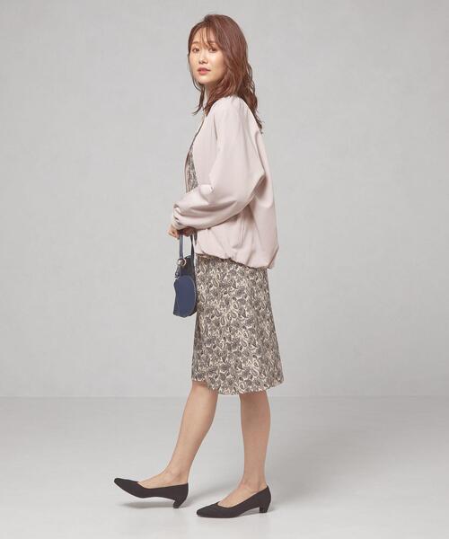 closet story（クローゼットストーリー）の「＜closet story（クローゼットストーリー）＞カルゼ ギャザー ブルゾン -ウォッシャブル-（ブルゾン・レディース・ネイビー/ライトグレー・FREE）」の8枚目の写真