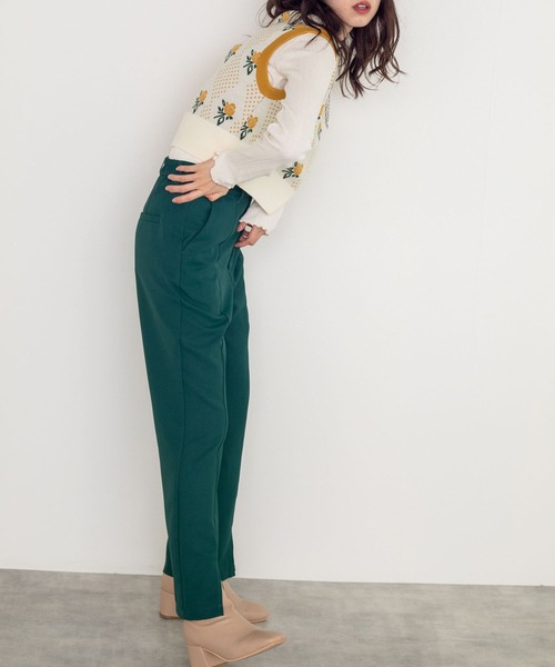 w closet（ダブルクローゼット）の「12Gバラドット柄ベスト（ニット/セーター・レディース・ブラック/オフホワイト・FREE）」の19枚目の写真