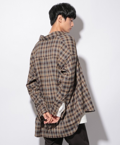 PBLIM（ページボーイリム）の「【PAGEBOYLIM】ルーズチェックシャツ（Tシャツ/カットソー・レディース・ブラック系その他/ブルー系その他/レッド系その他・FREE）」の22枚目の写真