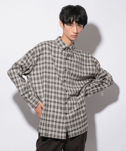 PBLIM（ページボーイリム）の「【PAGEBOYLIM】ルーズチェックシャツ（Tシャツ/カットソー・レディース・ブラック系その他/ブルー系その他/レッド系その他・FREE）」の12枚目の写真