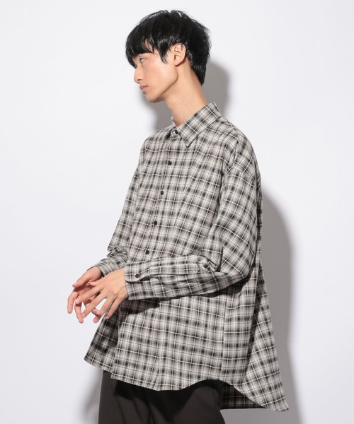 PBLIM（ページボーイリム）の「【PAGEBOYLIM】ルーズチェックシャツ（Tシャツ/カットソー・レディース・ブラック系その他/ブルー系その他/レッド系その他・FREE）」の13枚目の写真