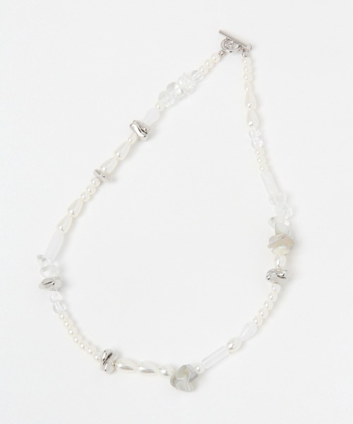 LOWRYS FARM（ローリーズファーム）の「マンテルビーズパールネックレス　219051（ネックレス・レディース・シルバー/マルチ/ブラック系その他・FREE）」の10枚目の写真