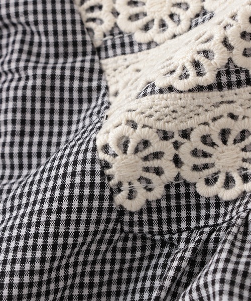 petit main（プティマイン）の「【リンク】肩フリル8分袖ブラウス（シャツ/ブラウス・キッズ・ライトグリーン/ブラック/キナリ・90cm/120cm/80ｃｍ/130cm/110cm/100cm）」の12枚目の写真