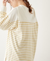 PUAL CE CIN | パネルボーダーセーラーカラーロングスリーブ(Tシャツ/カットソー)
