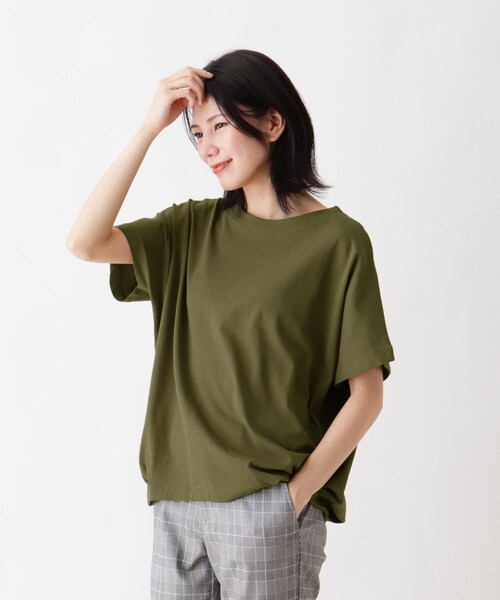 SHOO・LA・RUE（シューラルー）の「◆【接触冷感】タックフレンチスリーブTシャツ（Tシャツ/カットソー・レディース・ブラック系2/オリーブ/キャメル/アイボリー/グレー系その他3・00）」の4枚目の写真