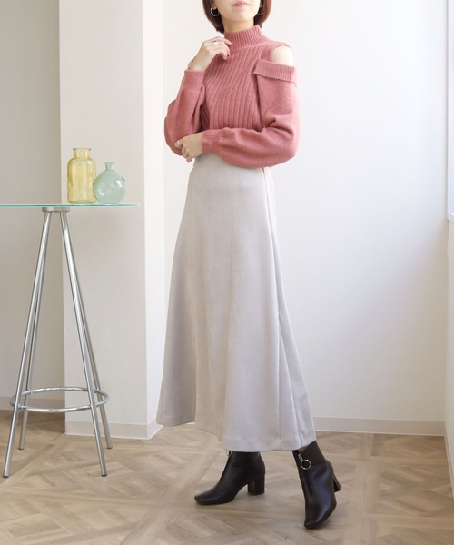 cheriella(シェリエラ)の「【cheriella】ハイネックオープンショルダーニット(ニット/セーター・レディース・ブラック/ブラウン/ピンク/アイボリー・M)」の11枚目の写真
