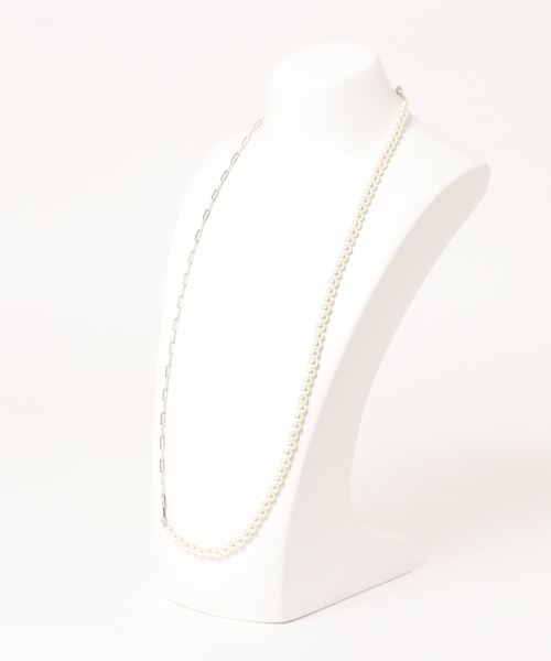 Lugnoncure（ルノンキュール）の「プラスチックパールチェーンネックレス（ネックレス・レディース・ゴールド/シルバー・ﾌﾘ-）」の3枚目の写真
