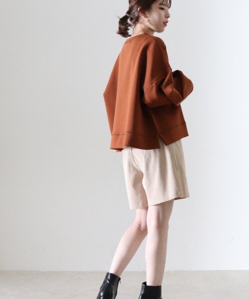 Cheek（チーク）の「コーデュロイハイウエストショートパンツ（その他パンツ・レディース・ブラック/ブラウン/ベージュ・MEDIUM）」の4枚目の写真