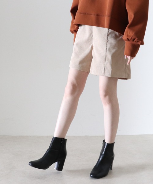 Cheek（チーク）の「コーデュロイハイウエストショートパンツ（その他パンツ・レディース・ブラック/ブラウン/ベージュ・MEDIUM）」の15枚目の写真