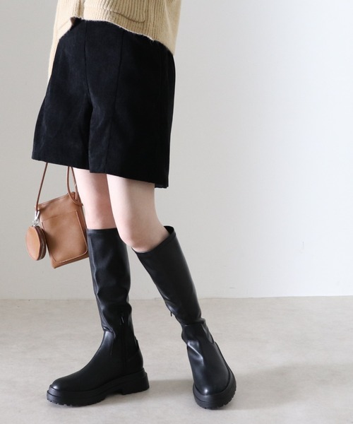 Cheek（チーク）の「コーデュロイハイウエストショートパンツ（その他パンツ・レディース・ブラック/ブラウン/ベージュ・MEDIUM）」の21枚目の写真