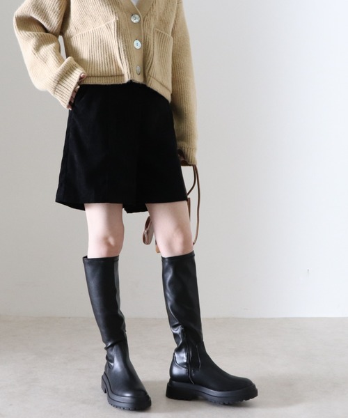 Cheek（チーク）の「コーデュロイハイウエストショートパンツ（その他パンツ・レディース・ブラック/ブラウン/ベージュ・MEDIUM）」の6枚目の写真