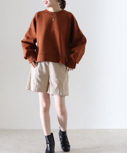 Cheek（チーク）の「コーデュロイハイウエストショートパンツ（その他パンツ・レディース・ブラック/ブラウン/ベージュ・MEDIUM）」の14枚目の写真