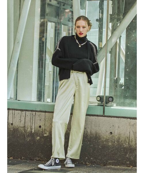 jouetie(ジュエティ)の「カーデレイヤードニット【セット】(カーディガン/ボレロ・レディース・ブルー/アイボリー/ブラック・MEDIUM)」の7枚目の写真