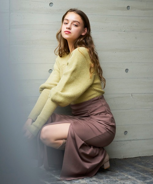ROYAL PARTY(ロイヤルパーティー)の「スリットジャンスカ(スカート・レディース・グレー/ブラック/モカ・FREE)」の18枚目の写真