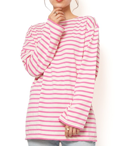 THE SHINZONE(ザ シンゾーン)の「MARINE BORDER TEE(Tシャツ/カットソー・レディース・ブラック/ブラック系その他/ブルー/グリーン/イエロー/ネイビー/ピンク系その他/ブルー系その他・FREE)」の8枚目の写真