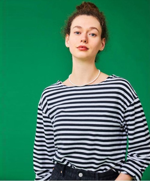 THE SHINZONE(ザ シンゾーン)の「MARINE BORDER TEE(Tシャツ/カットソー・レディース・ブラック/ブラック系その他/ブルー/グリーン/イエロー/ネイビー/ピンク系その他/ブルー系その他・FREE)」の11枚目の写真