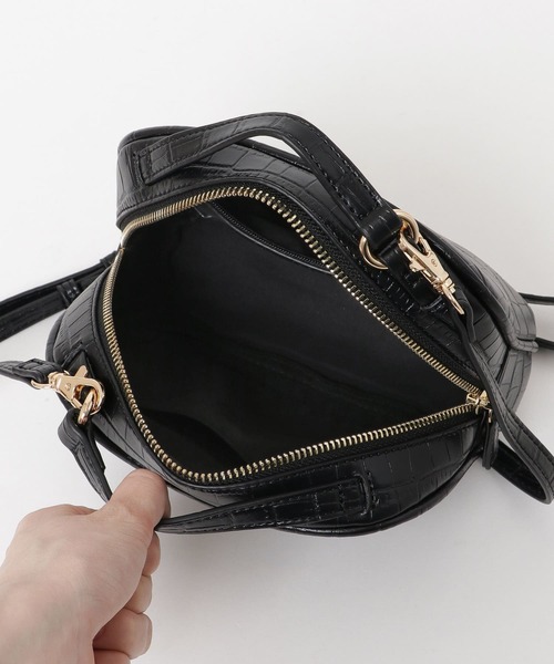 URBAN RESEARCH DOORS(アーバンリサーチドアーズ)の「クロコ2WAYプチバッグ(ショルダーバッグ・レディース・ブラック/ブラウン・ONE)」の3枚目の写真