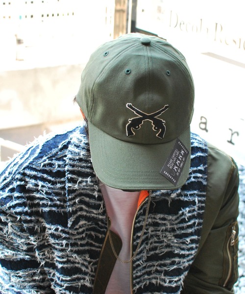 roarguns（ロアーガンズ）の「6PANEL CROSSGUN CAP（キャップ・メンズ・オレンジ系その他/ダークグリーン系・1）」の5枚目の写真