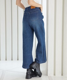 ハイウエストユニークデニムワイドパンツ[M3458]