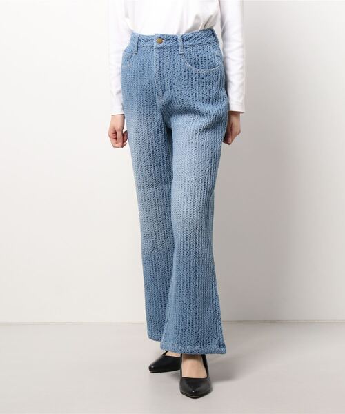 KOBE LETTUCE（コウベレタス）の「ハイウエストユニークデニムワイドパンツ[M3458]（デニムパンツ・レディース・ブルー/ネイビー・S/M）」の13枚目の写真