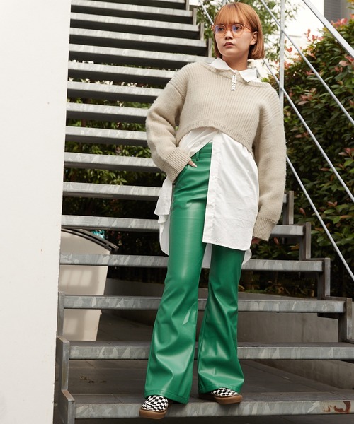 byYOUANCE(バイユアンス)の「ロンT SET 2WAYショートカーディガン(カーディガン/ボレロ・レディース・ブルー系その他/ブラック系その他/グリーン/オレンジ系その他/ブラック/パープル系その他5/ピンク/アイボリー・FREE)」の9枚目の写真