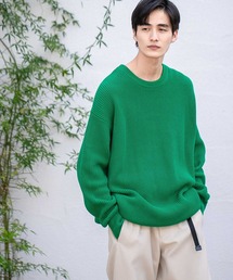 niko and... | 畦編みカラーBIGニットプルオーバー(ニット/セーター)